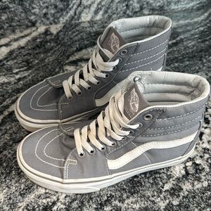 Vans | Sk8-Hi | Grey Canvas High Top Sneakers Womens 5.5 or Mens 4 unisex